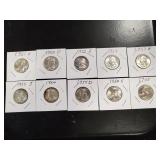(10) U.S. Silver Quarters (90% Silver)