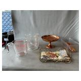 Fire King & Pyrex Measuring Cups, Copper-Look