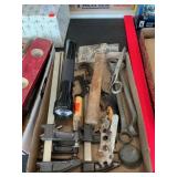 Flashlight, Bar clamps, Carpenterï¿½s Hammer &