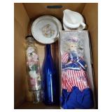 Box Lot Of Assorted Dolls, Christmas Tree Topper