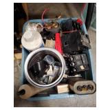 Box Lot Of Assorted Electrical Hardware & More