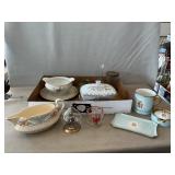Lot With Czech & Laughlin Gravy Boats, Monogram