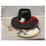 Powder Horn, 1858 Army ï¿½Hardeeï¿½ Hat Replica,