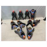 (10) New Plastic Spring Clamps