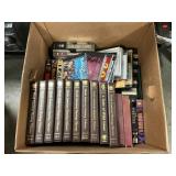 Box Lot With VHS, CDï¿½s, DVDï¿½s, Cassettes