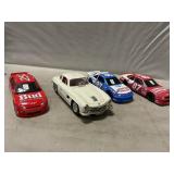 Burago Mercedes & (3) Die-Cast Stock Cars