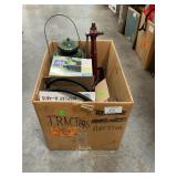 Box Lot With Coleman Lantern, Bottle Capper,
