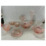 Pink Depression Swung Vase, Jeanette Creamer,