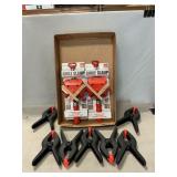 (2) Bessey Angle Clamps, (7) Plastic Spring