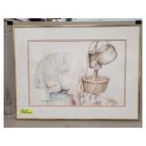 (1) Framed Original Watercolor Painting (28"ï¿½21")