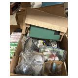 Box Lot of Assorted Faucets and Plumbing Items