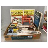 Lot Of HO Scale Train Layout Station, Trestle,