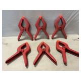 (6) New Heavy Duty Plastic Clamps