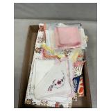 Vintage Ladies Handkerchiefs, Vintage Material