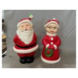 1970ï¿½s Union Products Blow Mold Santa & Mrs.