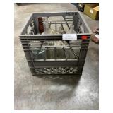 Milk Crate With Vintage Bottles