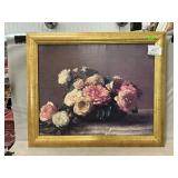 Floral Print On Canvas