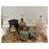 Cast Iron Lion Bank & Kettle On Stand, Vintage