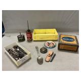 Dubble Bubble Counter Display, Oil Tins, Tony The