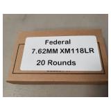 (20) Rounds 7.62mmï¿½M118LR Ammo (Factory Sealed)