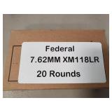 (20) Rounds 7.62mmï¿½M118LR Ammo (Factory Sealed)