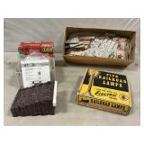 LGB Buffer Signal, Five Railroad Lamps, Cardboard