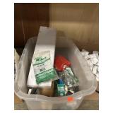 Tote w/ New Flanges, Light Bulbs and Plumbing