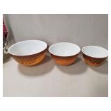 (3) Assorted Vintage Pyrex Bowls (5.5", 7" & 8.5"
