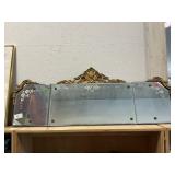 Vintage Gilt Framed Etched Mirror