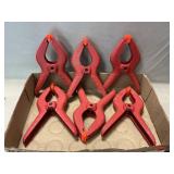 (6) New Heavy Duty Plastic Spring Clamps