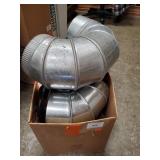 Box Lot Of Assorted HVAC Galvanized Steel Duct