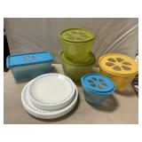 Vintage Rubbermaid Storage Containers, Corelle
