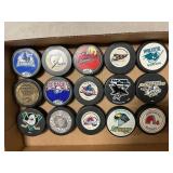 (15) NHL & AHL Hockey Pucks
