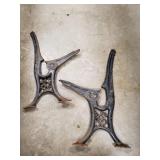 Set Of Two Vintage Folding Bench Brackets