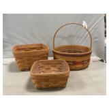 (3) Longaberger Baskets