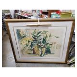 (1) Framed Print w/ Accent Light (Watercolor
