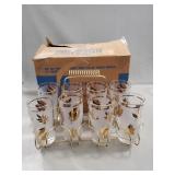 Libbey Golden Foliage Caddy Beverage Set w/