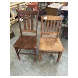 (2) Solid Wooden Chairs