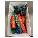 Box With Christmas String Lights , Bulbs