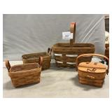 (4) Longaberger Baskets