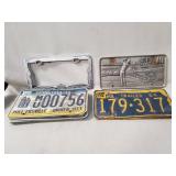 (10) Assorted PA. License Plates, (1) Pewter