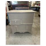 Rustic Painted Wood Cabinet
