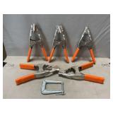 (5) Pony Jorgensen Metal Spring Clamps, (1)