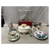 Glass Cube Light, Figural Creamer, Bisque