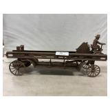Antique Wilkins Kingsbury Wind-Up Fire Truck