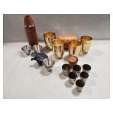 Tray Of Assorted Items Including Flask w/ (2)