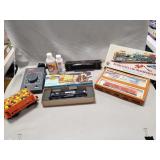 Tray Of Assorted HO Scale Train Items & More
