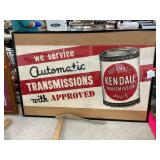 Framed Kendall Motor Oil Advertisement