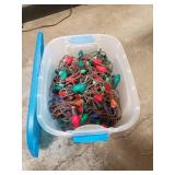 Box Lot Of Assorted Strings Of Christmas Lights &