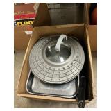 Box Lot With Assorted Pots & Pans, SS Mixing